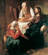 VERMEER VAN DELFT, Jan Christ in the House of Martha and Mary  r oil painting reproduction